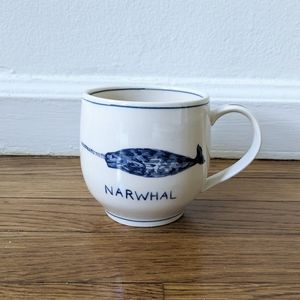 Anthropologie Molly Hatch limited edition narwhal mug 15 oz stoneware
